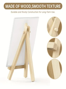 Mini Painting Set, Includes Easel, Paints And Brushes (Random Colors) - Creative DIY Painting Kit, Suitable For Artists And Crafters - Excellent And Christmas Gift - Multicolor - View 6