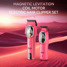 Tông đơ cắt tóc điện Kemei Km-8502 dành cho nam, sạc pin USB, tuổi thọ cao, quà tặng hoàn hảo cho Ngày của Cha, Quà tặng Halloween, Quà tặng Giáng sinh - Hồng - Xem 3