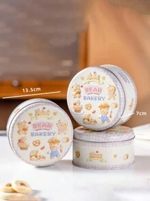 1PC Snacks Tin Cookies Baking Treats Packaging Box Tin Creative Bear Bump Bunny Cute New Biscuit Box Packaging Box Gift Box - Multicolor - View 10