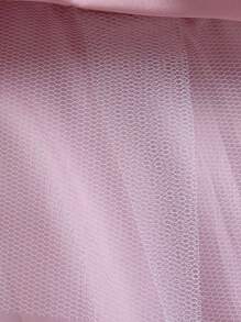 Vestido de princesa elegante con decoración de encaje y tul para niñas pequeñas, adecuado para concursos de belleza, niña de las flores, bodas, sin diadema - Rosa vieja - Ver 10
