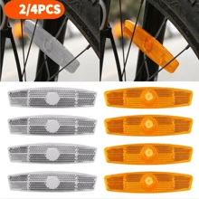 2/4pcs Mountain Road Bike Spoke Reflectors Wheel Rim Reflector Lights Cycling Accessories - Yellow - View 5