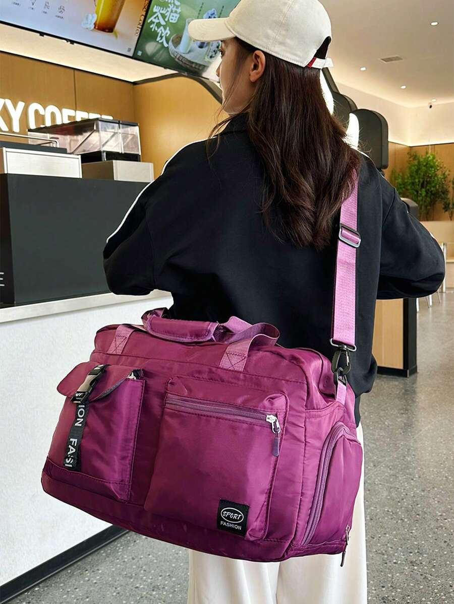 1 Pc Minimalist Casual Tote Bag With Multi Compartments.Fashionable