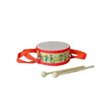 儿童鼓 6/8 英寸木制鼓套装，配有可调节背带、2 个鼓槌和音乐感官体验 - 完美的礼物、幼儿乐器、音乐鼓、儿童吉他 - 彩色 - 查看 11