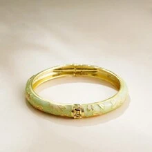 Pulseira de esmalte cloisonné feita à mão, 1 peça, design de flor pequena, acessórios vintage para mulheres