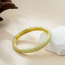 Pulseira de esmalte cloisonné feita à mão, 1 peça, design de flor pequena, acessórios vintage para mulheres