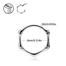 16G/18G Bambus Gelenk Edelstahl Helix Ohrringe, Conch Piercing Schmuck & Scharnier-segmentierte Lippenzinge für Damen und Herren | vielseitige unisex Körperschmuck Accessoires mit glatter Oberfläche