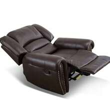Vintage Old Rivet Decoration Leather Manual Sofa Chair Recliner Holiday Gift For The Elderly - 酒紅色 - 查看 6