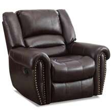 Vintage Old Rivet Decoration Leather Manual Sofa Chair Recliner Holiday Gift For The Elderly - 酒紅色 - 查看 5