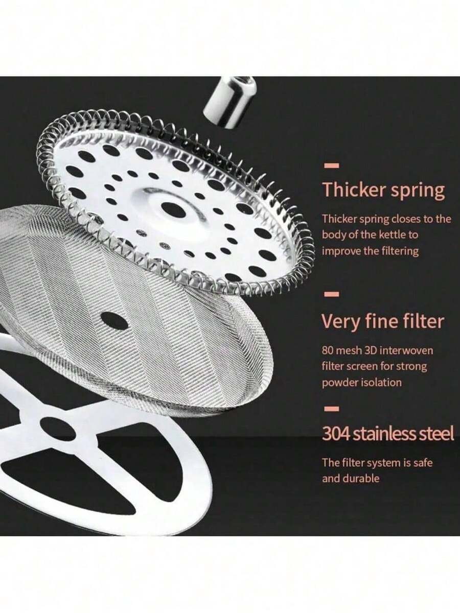 Portable Manual French Presses Pot Coffee Maker Hand Filter Pot Glass