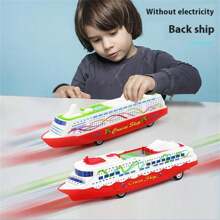 2pcs Children's Toy Boats, Two Models Of Regenerative Boats, Amusement Parks, Kindergartens, Activity Gifts, Christmas Gifts, Regenerative Toy Cars,Domino Train,Boat,Boats,Back To School