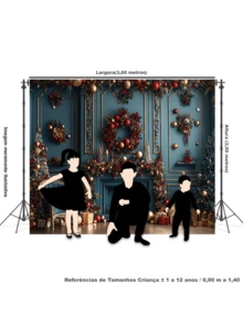 3D Sublimated Fabric Photographic Background Christmas 3.00X2.50 Horizontal - FFG-1022 - 查看 3