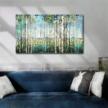 1 Bức Tranh Vải Không Khung Rừng Bạch Dương Xanh Lá Cây Trang Trí Nghệ Thuật Treo Tường Thiên Nhiên Thực Vật Động Vật Hoang Dã Cây Cảnh Nghệ Thuật Trang Trí Nhà Phòng Khách Phòng Ngủ Văn Phòng Trang Trí Tường Nghệ Thuật Treo Tường - Nhiều màu - Xem 12