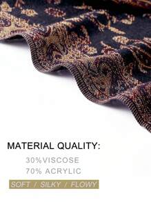 1pc Paisley Pattern Tassel Detail Scarf Shawl - A - View 9