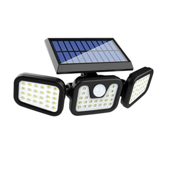 1/2 件太阳能运动感应户外灯，74/108 LED 运动检测泛光灯，270° 广角泛光灯 - 智能，非常适合户外露台、车库、门廊 - 节能耐用。花园、车库和后院托盘。有三种照明模式，包括安全壁灯、楼梯、屋顶和门廊防水无线灯