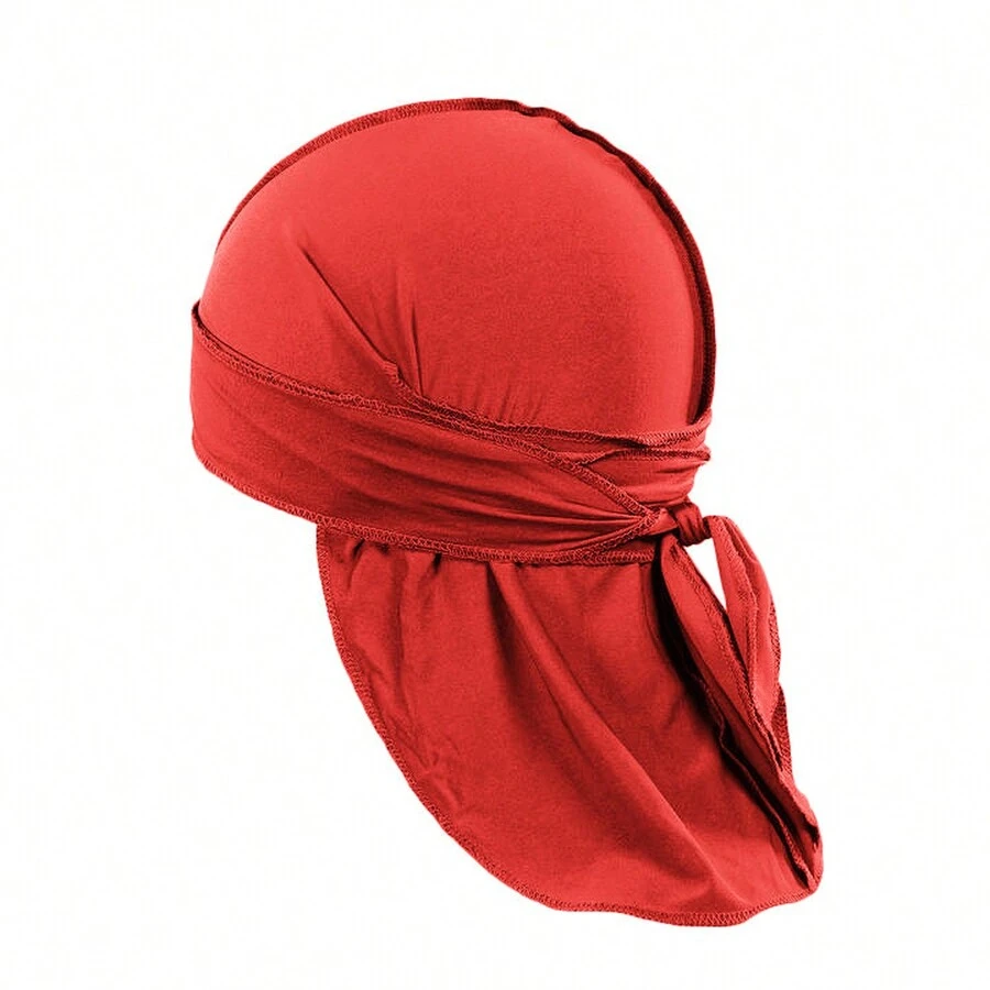 Jordefano 18 Pack Mens Durags Stylish Waves Doo Rag Tail And Headscarf - Merah - View 1