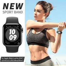 5 条装运动硅胶表带，兼容 表带 40 毫米 38 毫米 41 毫米 44 毫米 45 毫米 42 毫米 49 毫米，柔软腕带防水替换表带，兼容 表带系列 9 8 7 6 5 4 3 2 1 SE Ultra 女款男款 - 彩色 - 查看 4