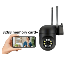 1 pièce Caméra audio haute définition 1080p rotative, caméra de  wifi sans fil 2,4 G, suivi des mouvements 4X et vue panoramique de 355°, pour la  et la surveillance à domicile, convient aux personnes âgées et aux soins des enfants, avec vision nocturne, alimentée par USB, prend en charge le stockage cloud et la carte mémoire (non incluse, à acheter séparément)