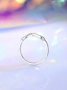 1 chiếc nhẫn tối giản bằng bạc 925 Zirconia biểu tượng vô cực, phù hợp cho phụ nữ và trẻ em gái, hoàn hảo cho tiệc vũ hội, tiệc tùng và quà tặng hẹn hò, trang sức thanh lịch - biểu tượng vô cực - Xem 6