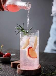 One Piece High Borosilicate Glass Simple Square Milk Tea And Cold Drink Cup, Suitable For Restaurant, Kitchen, Hotel, Cold Drink Shop, Party(Without Straw) - Multicolor - View 12