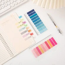 办公索引贴不干胶标签PET材质塑料透明粘性贴纸学生课本贴不易损坏N张办公用品分类贴 - 彩色 - 查看 5