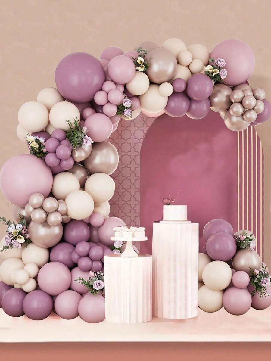 105 chiếc bóng bay vòm màu hoa tử đằng, trang trí tiệc cưới sinh nhật, bóng bay cao su màu vàng, đồ dùng tắm - Nhiều màu - Xem 1