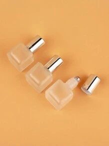 2pcs|3pcs|5pcs|10pcs|20pcs Set Of Square Frosted 6ml Refillable Glass Roll-On Bottles For Cosmetic Water, Portable Mini Essential Oil & Perfume Containers