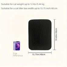 Double-Layer Honeycomb Design Cat Litter Mat, Non-Slip And Washable, Suitable For Pet Toilets And Litter Boxes - Multicolor - View 10