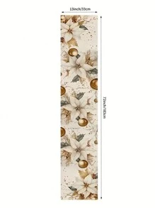 1 件欢迎来到圣诞节和冬天，快乐雪人圣诞老人红花铃铛，单面印刷，非常适合节日餐厅和厨房装饰圣诞节 - 彩色 - 查看 9