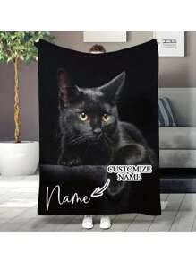 1 件个性化法兰绒毯子，带有文字和图像，柔软厚实的装饰毯，适用于沙发、客厅、卧室，四季使用，是送给家人和朋友的绝佳礼物 - 彩色 - 查看 1