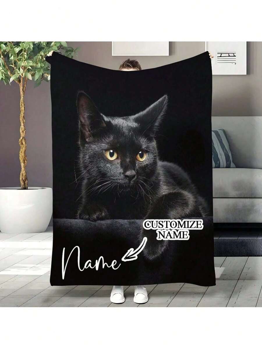 1 件个性化法兰绒毯子，带有文字和图像，柔软厚实的装饰毯，适用于沙发、客厅、卧室，四季使用，是送给家人和朋友的绝佳礼物 - 彩色 - 查看 1