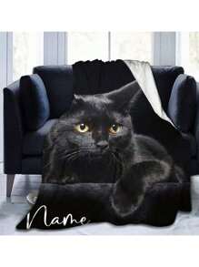 1 件个性化法兰绒毯子，带有文字和图像，柔软厚实的装饰毯，适用于沙发、客厅、卧室，四季使用，是送给家人和朋友的绝佳礼物 - 彩色 - 查看 6