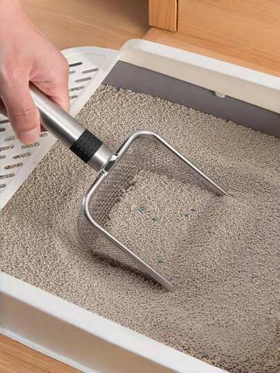 Stainless Steel Cat Litter Shovel Small Hole Bentonite Mineral Sand Rutin Chicken Shovel Filter Shovel Pet Supplies