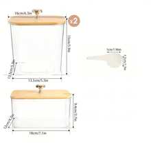 3 Packs Laundry Room Organization Storage Containers, Plastic Clear Laundry Pods Container & Dryer Sheet Holder Jars With Lids, Scoops & Labels For Detergent, Powder, Dryer Balls, Beads - Multicolor - View 5