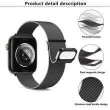 Dây đeo từ tính tương thích với Apple Watch 38mm 40mm 41mm 42mm 44mm 45mm 46mm 49mm, Dây đeo Milanese bằng lưới thép không gỉ, Dây đeo cổ tay bằng kim loại tương thích với Apple Watch SE Ultra 1 2 Series 10 9 8 7 6 5 4 3 2 1 dành cho nam nữ - Nhiều màu - Xem 7