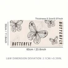 1 miếng lót chuột hình bướm trắng ngoại cỡ, miếng lót chuột chơi game lớn, nhiều kích cỡ, bàn phím, thảm cao su chống trượt, miếng lót chuột văn phòng, phụ kiện bàn làm việc, miếng lót bàn phím cho trường học, quà tặng văn phòng - nhiều màu - Xem 2