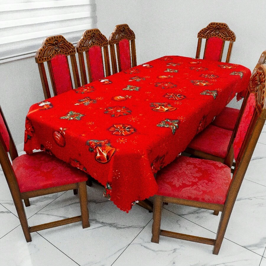Christmas Tablecloth 3.50m X 1.40m For 12 Places Oxford Christmas Print - Màu 21 - Xem 1