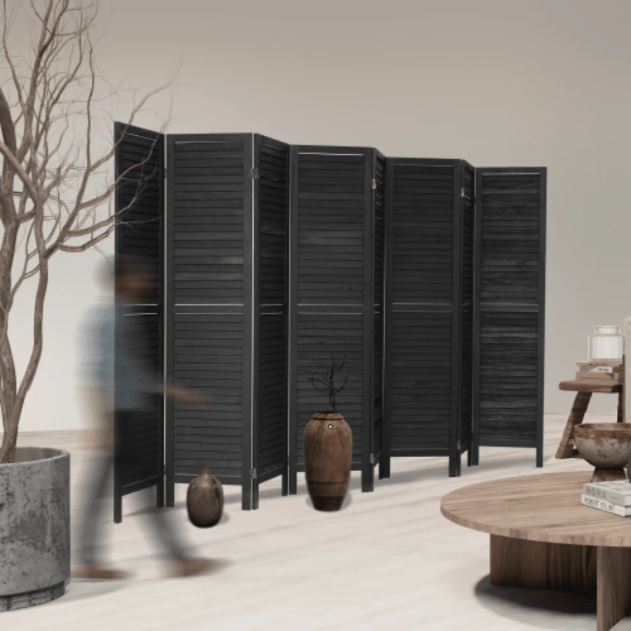 8 Panel Room Divider, Folding Room Divider Privacy Screen 5.6Ft Tall