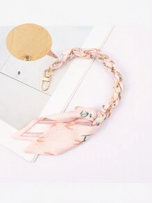 1 Woven Silk Scarf Mobile Phone Lanyard, Wrist Short Mobile Phone Case Chain, Anti-Loss Decorative Metal Buckle, Card Free Gifts For Mother, Family, Friends, Birthday, Holiday Phone Charm, Phone Chain - Multicolor - View 13