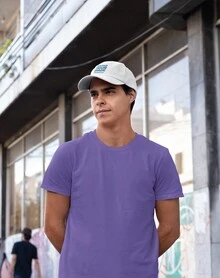 Men's T-Shirt 100% Cotton Premium Bear Skate Shirt Streetwear - Màu tím - Xem 2