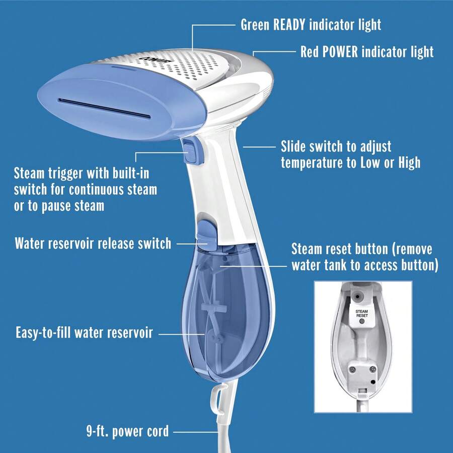 Conair Handheld Garment Steamer For Clothes, ExtremeSteam 1200W