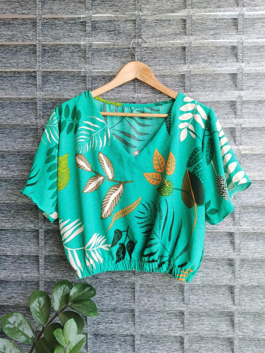 Printed Crop Top/Can't Choose Pattern,We Have New Patterns Every Day We Send The Latest Patterns Every Day We Will Send The Corresponding Color Thank You. - Nhiều màu - Xem 1