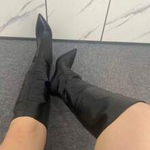 Women's Fashion Pointed Toe Over-The-Knee Tall Boots, Suitable For Daily Wear