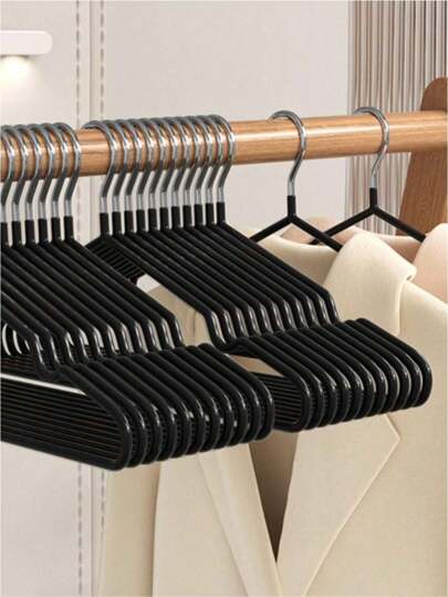 1 Pack Of Adult Anti-Slip Plastic Coated Clothes Hangers For Home And Dorm Use, Perfect For Hanging And Drying Dresses, Pants, Shoes, Jeans, Boots, And Skirts, Ideal For Spring And Summer Minimalist Wardrobe Organization, Essential For Holiday Season Storage Solutions, Great For Christmas, Thanksgiving, New Year, And Valentine's Day Gift Ideas, Maximize Closet Space With Stylish And Functional Hangers, Keep Your Clothes Neat And Tidy With Versatile Hanging Racks.