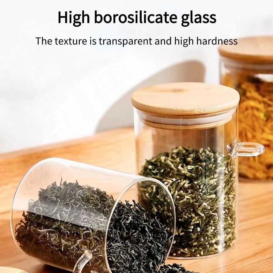 Glass Jars With Bamboo Lids, 100 Airtight Glass Spice Jars With Sealed