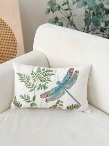 1 件蜻蜓刺绣垫套，客厅/卧室家居装饰，适合所有季节 - 彩色 - 查看 7