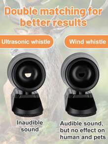 2 Còi báo động hươu cho xe cộ - Thiết bị còi báo động hươu cho ô tô, kích hoạt bằng gió & siêu âm có băng dính tự dính cho xe tải, xe máy, tránh va chạm, bảo vệ hươu - màu đen - Xem 6