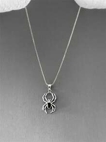 1 PC Charm Cubic Zirconia Spider Necklace Pendant For Women Halloween Jewelry