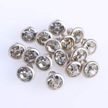 100pcs 8mm White Rhinestone With Silver Border Diy Shoe, Hat, Belt & Backpack Accessories - White - View 6