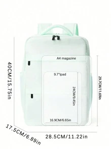 释放扣装饰功能背包笔记本电脑背包商务旅行防盗超薄笔记本电脑背包防水大学学校电脑包适合15.6英寸笔记本电脑笔记本电脑包礼品旅行包大容量多功能便携式感恩节钱包节日背包徒步旅行礼物学生多功能户外休闲男士礼物Goyard度假趣味礼物男士圣诞礼物 - 薄荷綠 - 查看 3