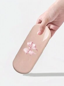 1 hộp đựng kính màu trơn có in họa tiết nơ, hộp đựng kính màu trơn phong cách Monet/kem, thiết kế mới hợp thời trang và đơn giản, tiện lợi và di động với chức năng chống thấm nước và chống bụi, hộp đựng kính mát quyến rũ, hộp đựng kính mắt, hộp đựng kính có nắp, hộp đựng đồ gia dụng di động cho nam nữ, hộp đựng kính mát, hộp đựng kính màu kẹo, hộp đựng kính bảo vệ, hộp đựng kính râm cứng - Hồng - Xem 4